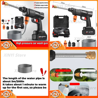 High Pressure Water CLEANING GUN With Double Batteries