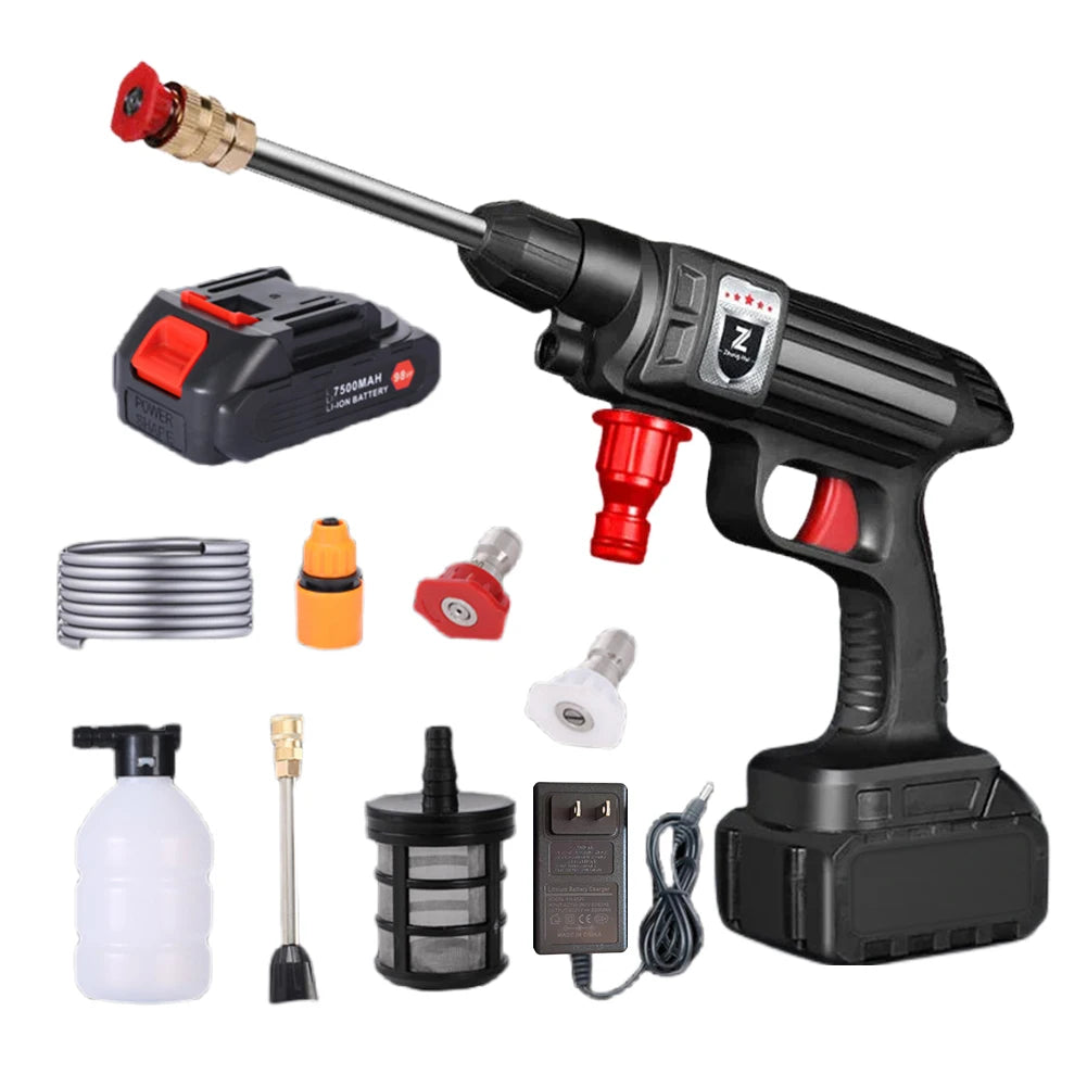High Pressure Water CLEANING GUN With Double Batteries