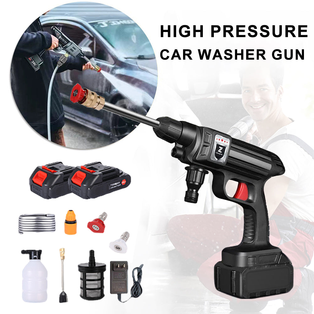 High Pressure Water CLEANING GUN With Double Batteries