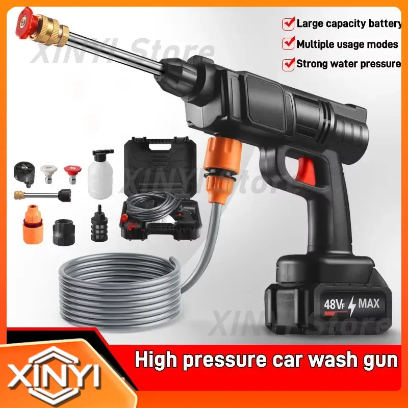 High Pressure Water CLEANING GUN With Double Batteries