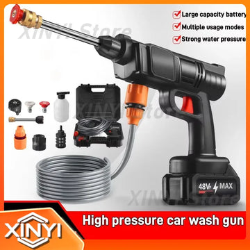 High Pressure Water CLEANING GUN With Double Batteries