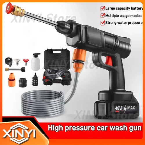 High Pressure Water CLEANING GUN With Double Batteries